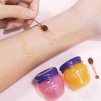 Skynest Lip Sleeping Mask, Natural Lip Plumper and Lip Care Serum Honey & Sakura Moisturizing Lip Mask Hydrating & Reduce Fine Lines Lip Enhancer for Fuller, Lip Plumper Gloss, Day & Night Use