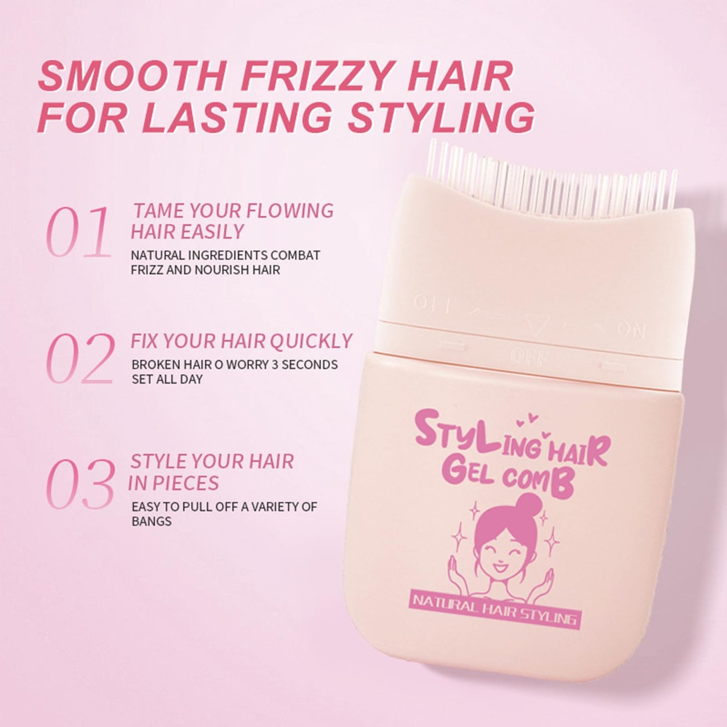 NLFOX Broken Hair Finishing Stick Gel - Kids Hair Gel - Edge Control for Kids - Long Lasting Frizz Control, Natural Ingredients,Suitable for All Hair Styles,Gentle & Easy To Use