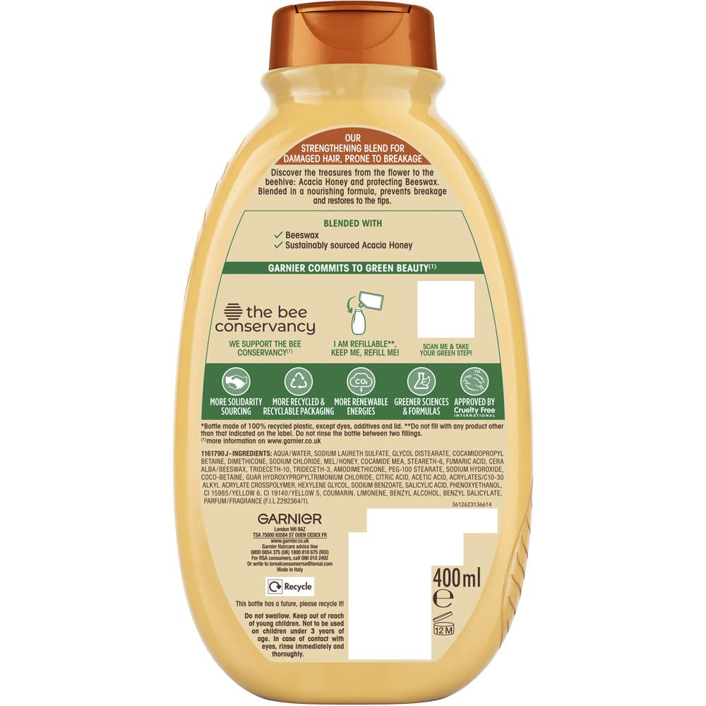 Garnier Ultimate Blends Honey Treasures Shampoo, 400ml