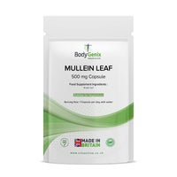 Bodygenix Mullein Leaf Capsules - 500mg Anti Inflammatory Antioxidant Joint Support Respiratory Health Natural Vegan Supplement - 30 Capsules 1 Month Supply
