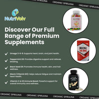 Spirulina & Chlorella | 3 Months Supply | 180 Capsules | 1500mg Per Serving | Pure - No Additives | Vegan & Non-GMO | Broken Cell Wall | by NutriVolv