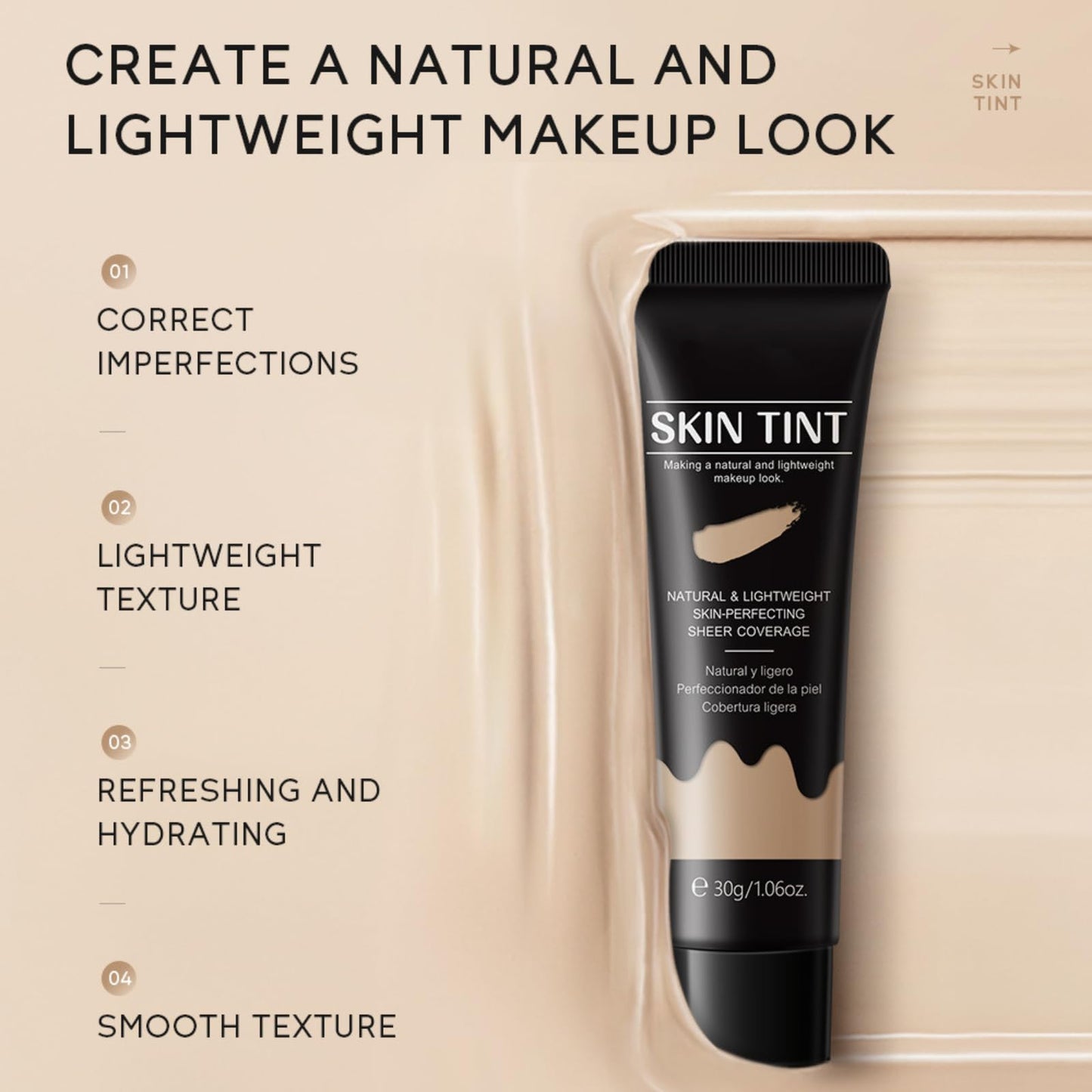 TBeautfave Tinted Facial Moisturisers, Face Cream Skin Brightening Moisturizing Covering Facial Cream, Primer Cream Moisturizing Conceal Pores Covering Imperfections Balance Skin Tone Make-up (LIGHT, FULL)