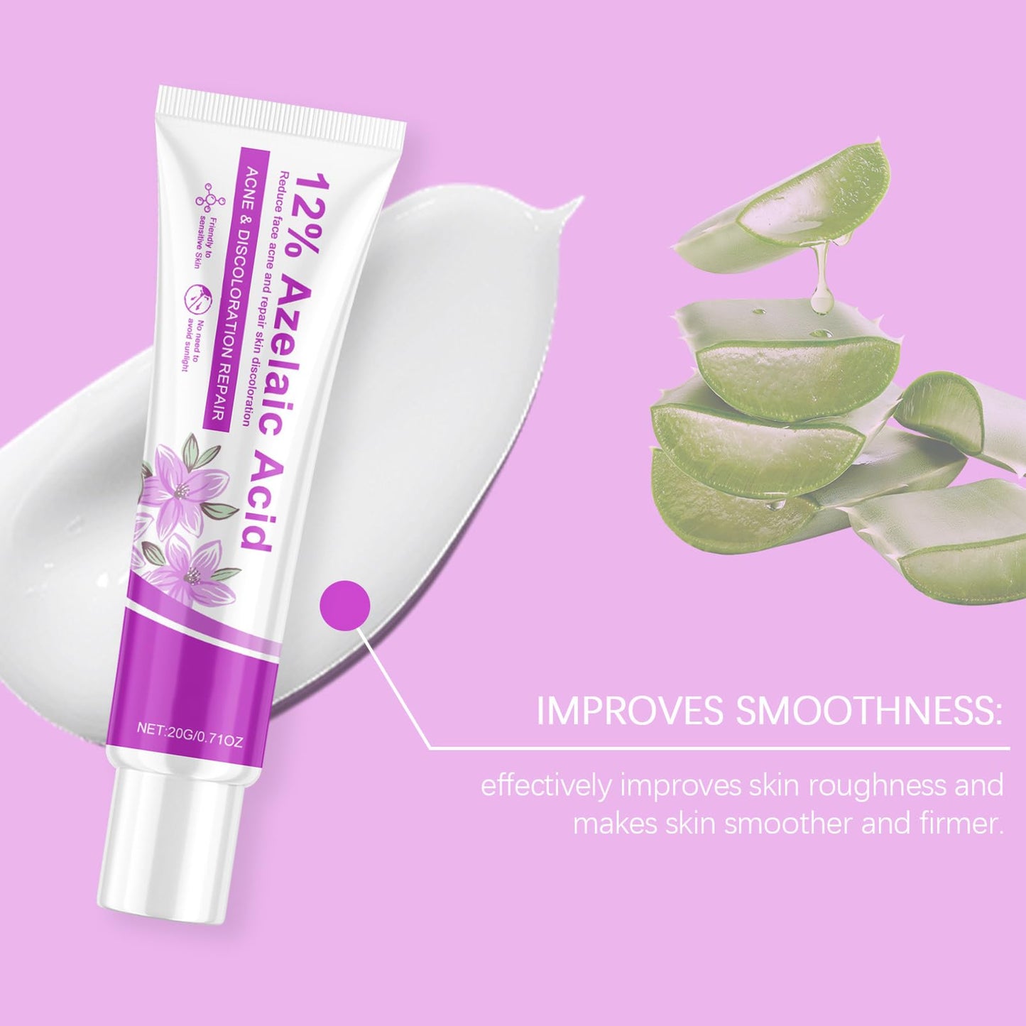 MEITREND Azelaic Acid 12% Facial Serum,Azelaic Acid for Anti Acne,Rosacea Cream for Face,Reduce Acne & Redness,Skin Care Gel whith Niacinamide,Acnecide Pimple Cream Women,Even Skin