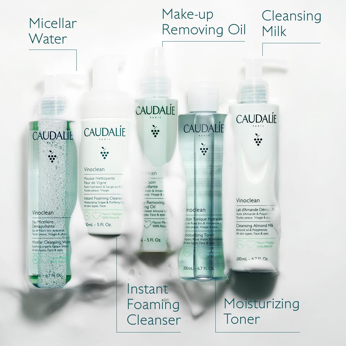 Caudalie Vinoclean Gentle Cleansing Almond Milk, Makeup Remover, 400ml