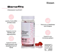 Pregnancy Vitamin Gummies for Women with 400mcg Folic Acid by Known | 60 Two-a-Day Gummies (One Month’s Supply) | Prenatal & Postnatal Support | Raspberry Flavoured Gummies (2)