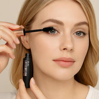 Generic 4D Silk Fiber Mascara Waterproof, Black Volume and Length Waterproof Mascara with False Lash Effect, Long Lasting Fibre, Smudge Proof (01#Black)