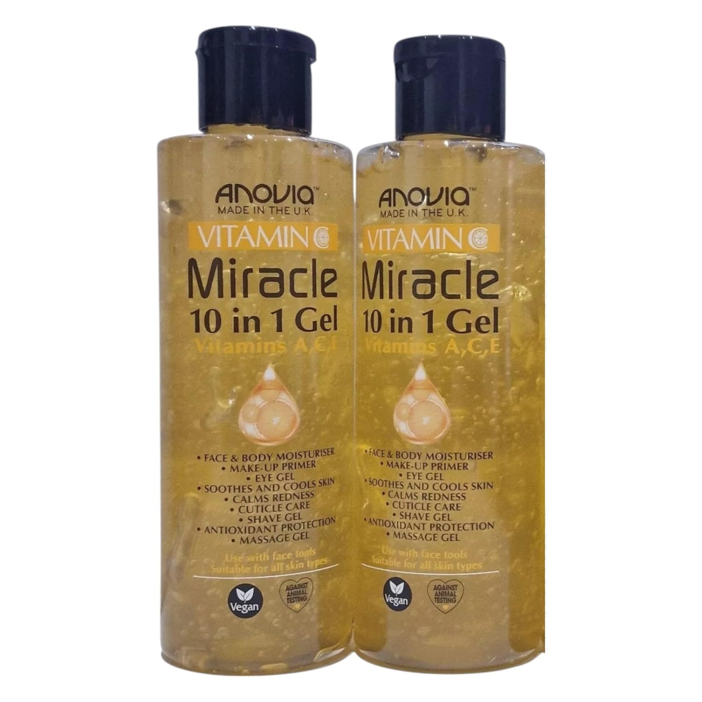 Generic MIRACLE GEL VITAMIN C Reduce the Appearance of Dark Spots,210 ML By Ā ñø ṽī ā, 2 Pack With Free Aloe Vera Lip Balm