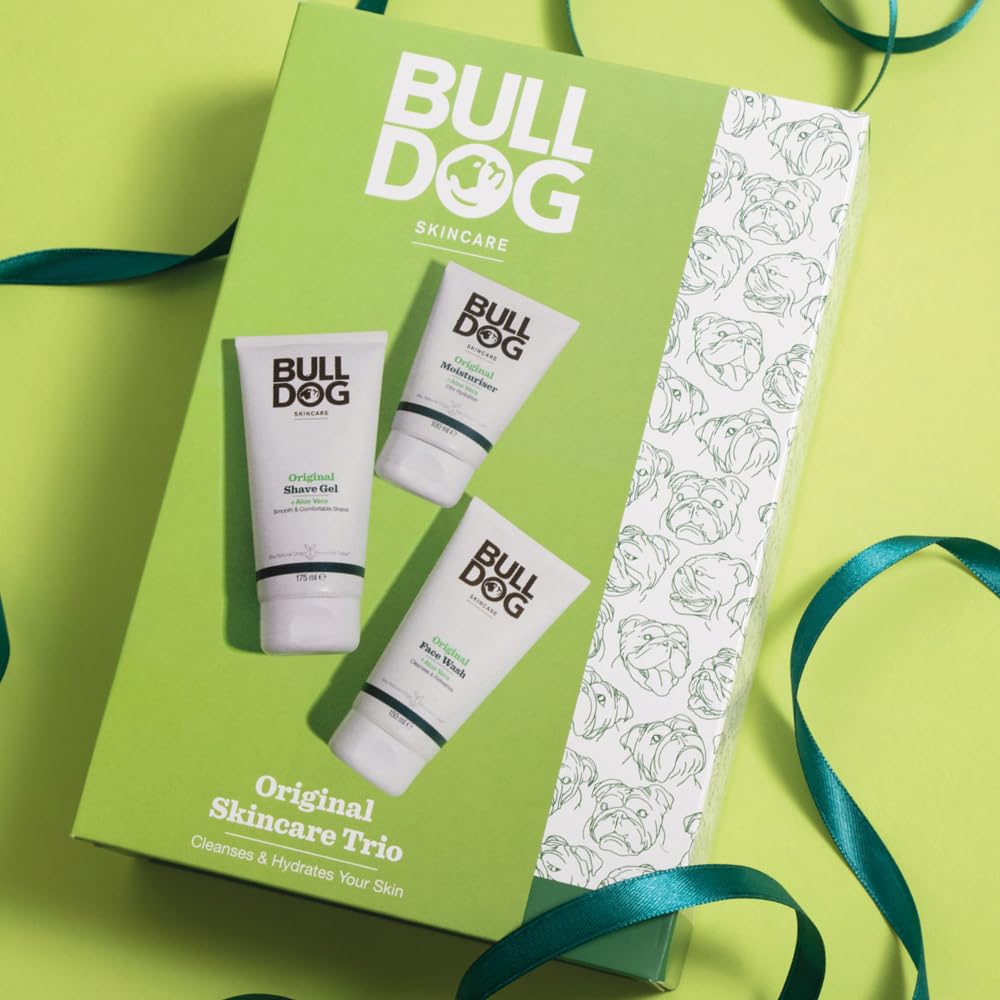 Bulldog Skincare for Men BULLDOG SKINCARE - Original Skincare Trio Gift Set for Men | All Day Hydration Kit