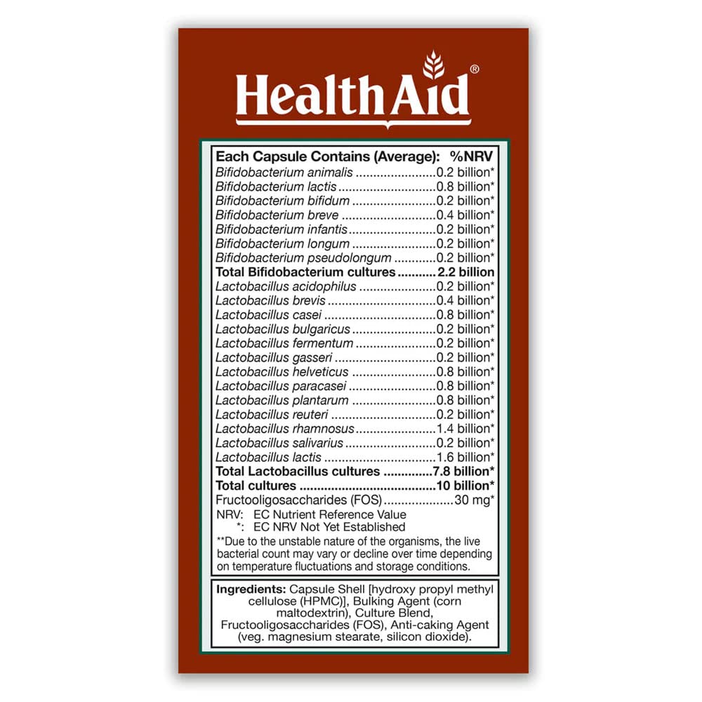HealthAid DailyProbio Vegi Capsules, 30 -Count