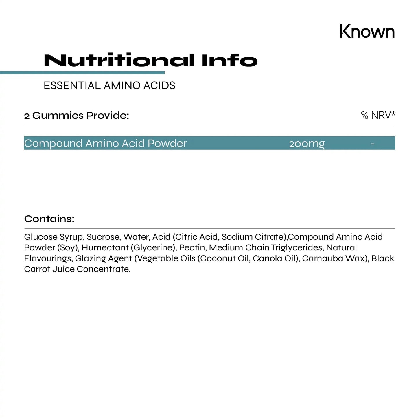 Essential Amino Acid (EAA) Gummies by Known Nutrition | Essential Support for Muscle Growth, Recovery, and Energy | Delicious Pink Lemonade Flavour | 60 Two-Per-Serve Gummies (Two Month’s Supply)