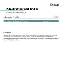 Essential Amino Acid (EAA) Gummies by Known Nutrition | Essential Support for Muscle Growth, Recovery, and Energy | Delicious Pink Lemonade Flavour | 60 Two-Per-Serve Gummies (Two Month’s Supply)