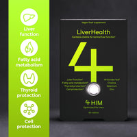4 HIM LiverHealth - Liver Support Supplements - 60 Vegan Tablets - Liver Supplements for Liver Function - Made with Zinc, Choline and Selenium