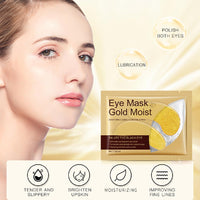 24 Gold Under Eye Masks, Gold Collagen Eye Masks for Puffy Eyes, Under Eye Gel Patches for Dark Circles, Anti Wrinkle, Skincare, Look Younger and Less Tired, Moisturize Your Skin (5 PCS)