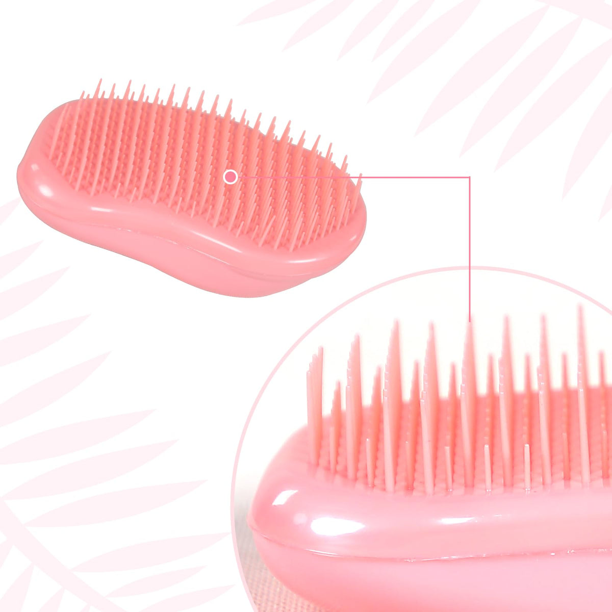 Unibos | Hairbrush - The Detangling Hairbrush Wet & Dry Hair | For All Hair Types | Best Brush/Comb for Women, Girls, Men & Boys - Use in Wet and Dry Hair | 2pcs (Pink&Purple)
