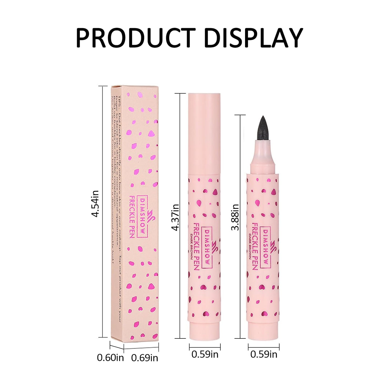 Erinde Freckle Pen Set, Dark Brown Freckles Kit, Natural Lifelike Freckle Makeup Pen, Magic Face Freckle Soft Dot Pen, Quick Dry, Waterproof #2 Pack