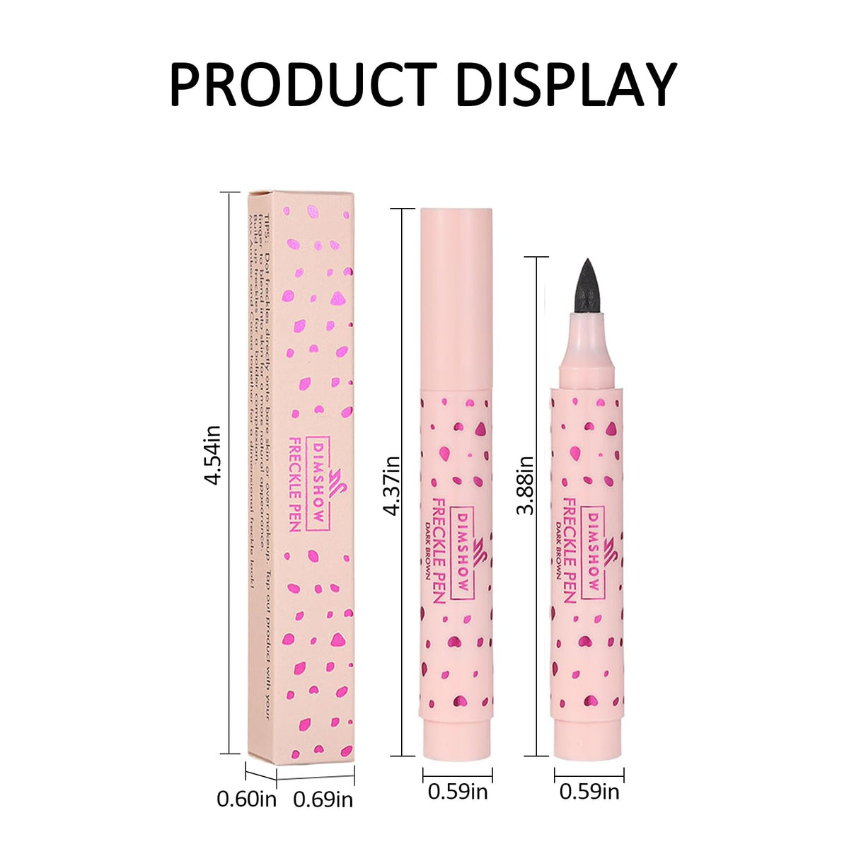 Erinde Freckle Pen Set, Dark Brown Freckles Kit, Natural Lifelike Freckle Makeup Pen, Magic Face Freckle Soft Dot Pen, Quick Dry, Waterproof #2 Pack