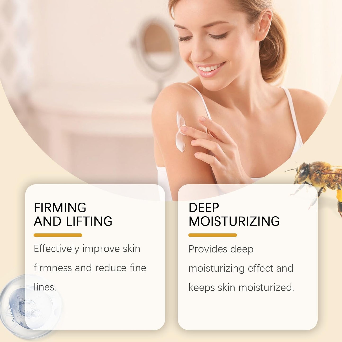 HIVETZ Furzero Bee Venom Anti-Wrinkle Cream,Furzero Bee Venom Cream,Furzero Anti Aging Face Cream,Bee Venom Wrinkle Removal Cream,Skin Tightening Cream for Face and Body,Bee Venom Skin Treatment Cream,100g