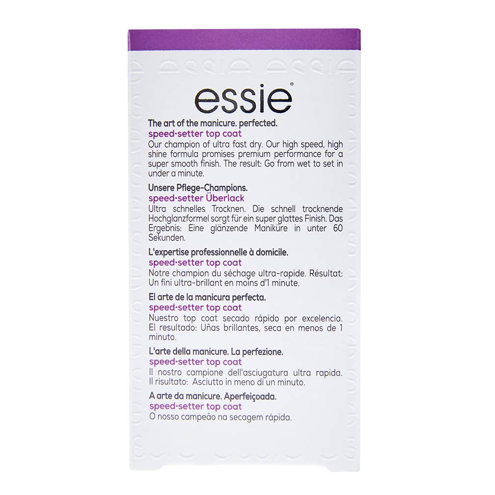 essie Nail Polish Nail Care Speed Setter Quick Dry Ultra Shine Fast Drying Nail Varnish Top Coat 13.5 ml