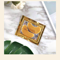 24K Gold Under Eye Treatment Masks, Jiasoval 20 Pairs Natural Gel Collagen Under Eye Patches, Eye Mask for Dark Circles, Remove Eye Bags & Puffy Eyes, Anti-Wrinkle, Hydrating, Soothing