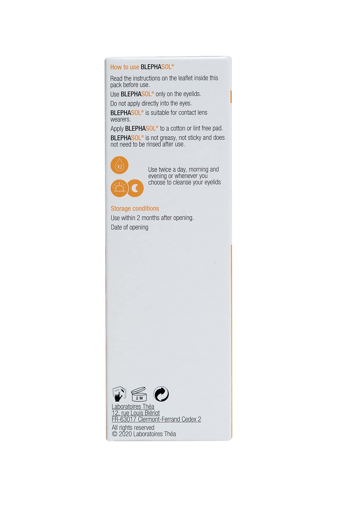 Blephasol Micellar Eyelid Cleansing Lotion 100ml | Effective and Gentle Cleansing for Make-Up Removal, Inflamed and Sensitive Eyelids | Soap & Alcohol-Free