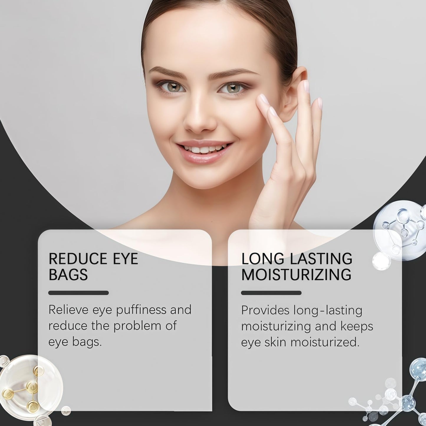 Fankayi Caffeine Eye Cream for Dark Circles and Puffy Eyes,Hyaluronic Acid Under Eye Cream for Dark Circles and Puffiness Anti Aging,E-ye Cr-eam for Lines and Wrinkles and Da-rk Cir-cles