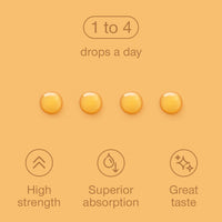 Vitamin D Drops - Vitamin D3 K2 Liquid Supplement for Adults - High Strength Vitamin D 4000 IU & Vitamin K2 25mcg Dose - 30ml 600 Drops - Vitamin D Liquid 1000IU per Drop - Vegetarian - Natural Orange