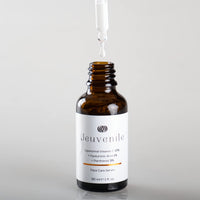 Jeuvenile Vitamin C Serum Hyaluronic Acid and Panthenol skin care, Brightens Skin, Reduces Blemishes, Anti-Aging Nourishing Formula, for All Skin Types, 30ml