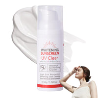 Cureluxe Whitening & Spot Removing Sunscreen SPF50+ Face Moisturiser,Light Texture,Non-greasy Sun Cream, Protects & Hydrates Skin for Sun Protection,Water Resistant Factor 50 Cream for Face care,50g