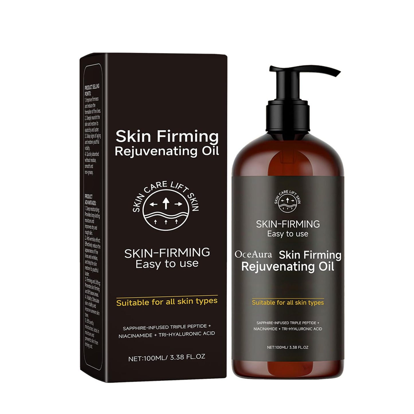 TBeautfave Skin Firming Rejuvenating Oil, Skin Firming Oil, Body Oil With Niacinamide, Hyaluronic Acid and Shea Butter, Body Oils for Women, Deep Moisturizing, Reduce Fine Lines, for All Skin Types(100ML)