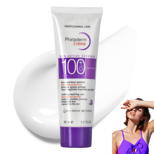 ChicNana Sunscreen SPF 100+, Sun Cream SPF 100 PA+++, Very High Protection Suncream Factor 100, Very Water + Sweat Resistant, Refreshing, Ultra Light UV Protetion Face Sunscreen Non Greasy & Non Sticky (80ml)
