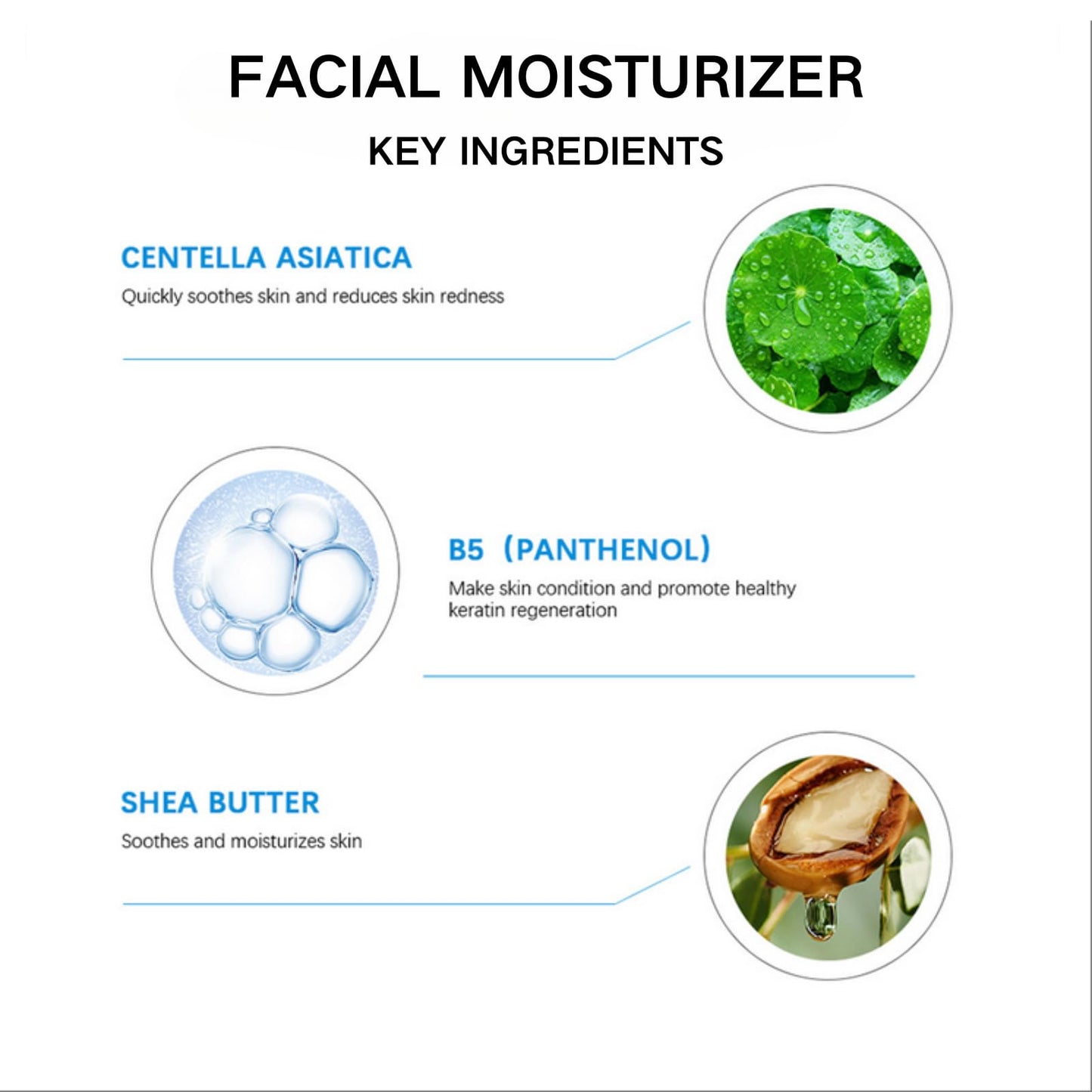 IZBEAUVO Soothing Multi-Purpose Hydrating Cream for Dry & Oil Skin - Lightweight Face & Body Moisturizer - B5 Panthenol & Centella Moisturizer - Travel Size 40ml for Redness Relief and Deep Moisturizing