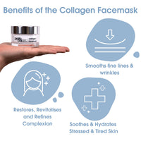 Proto-col - Collagen Face Mask, Anti-ageing Beauty Treatment with Vitamins A, C and E + Aloe Vera + Sweet Almond, Boosts Natural Collagen Levels for Plump, Hydrated and Firm Skin (50ml)