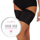 Glamza Chamois Cream GLAMZA ‘Chub Rub’ Anti Chafing Cream & Pair of Thigh Bands for Men & Women - Prevents Chaffing for Cyclists, Runners and More 50ml (Size D (58-65cm))