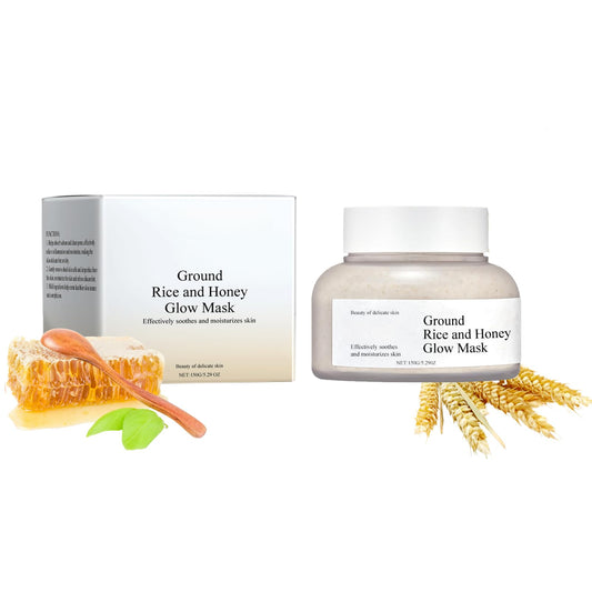 ISBEAUSOLS Rice And Honey Clay Mask - Moisturizing Face Masks Skincare - Facial Mask with Rice Extract and Honey - Hydrating Face Mask For Deep Cleansing, Reducing Pores & Acne - Face Masks Beauty For Women
