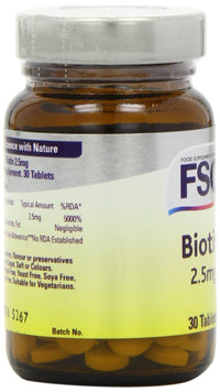 FSC 2.5mg Biotin 30 Tablets