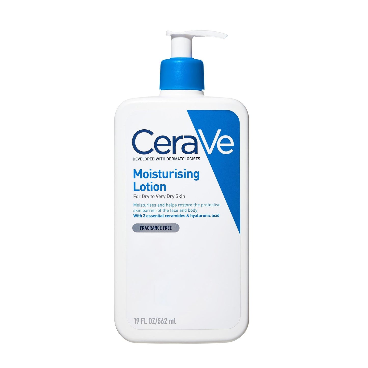 CeraVe Moisturising Lotion for Normal to Very Dry Skin 562 ml, Face and Body Lotion with Hyaluronic Acid and 3 Essential Ceramides, CeraVe Face and Body Moisturiser