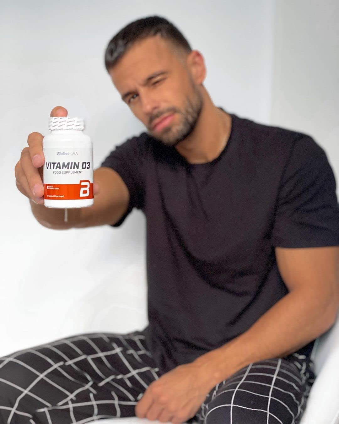 BioTechUSA Vitamin D3 Tablets | 2000 IU | for Strong Bones, Immunity & Muscle Function | Easy-to-Take Supplement | 120 Tablets