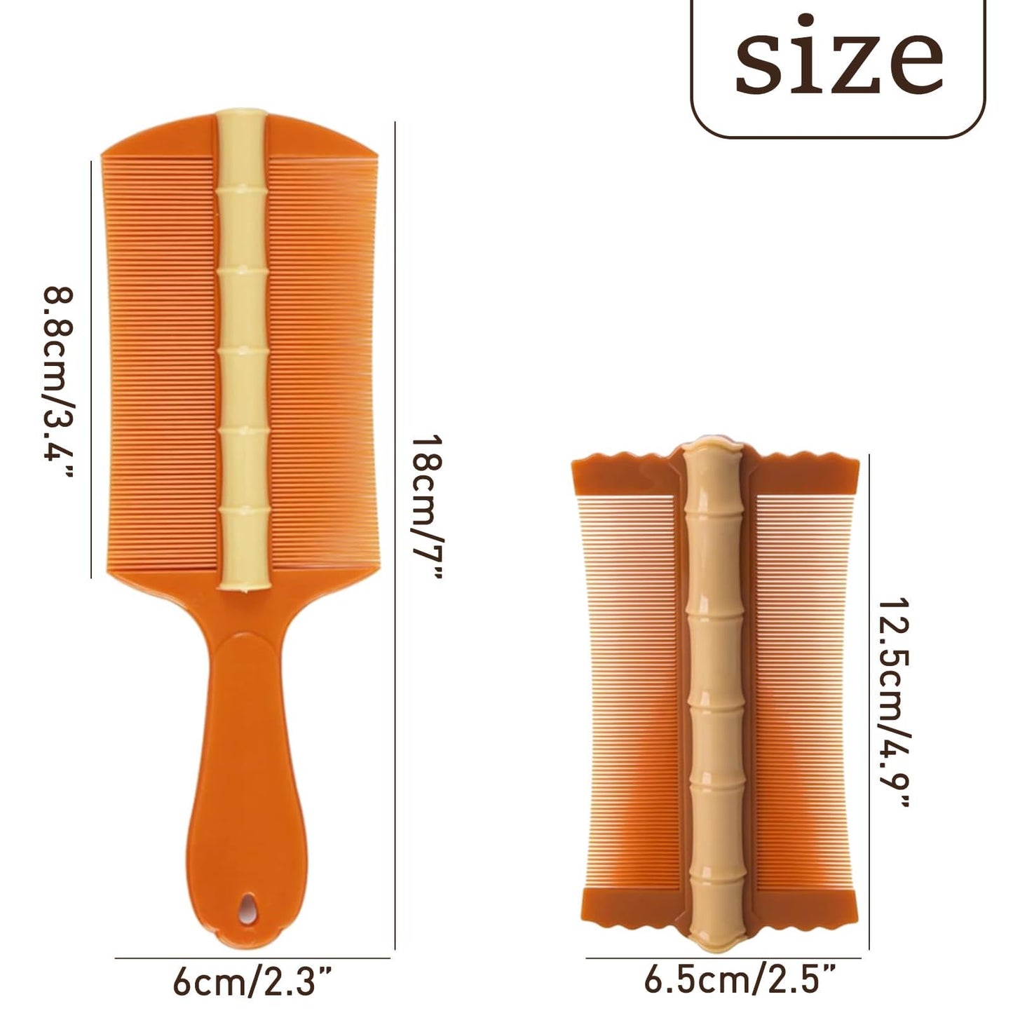 Generic 2Pcs Dandruff Comb Lice combs Psoriasis comb Fine tooth comb Dandruff comb remover Removal Fleas,Lice,Dandruff and Tangled Hair