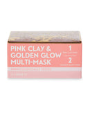 Gift Pink Clay And Golden Glow Multi Mask Brightening Pores Refining Face Hydrating Radiance Enhancer 100ml