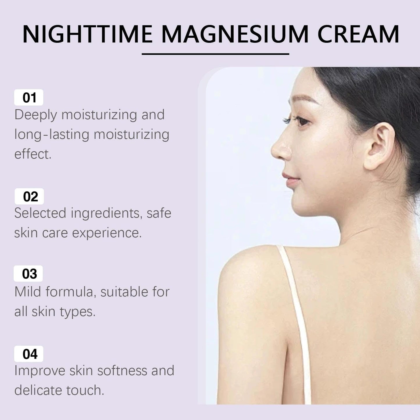 Magnesium Cream with Lavender and Chamomile, Sleep - Soothing & Relaxing Moisturizing Cream