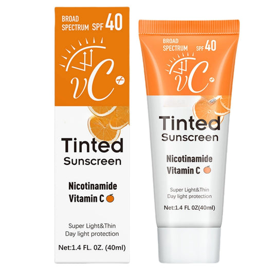 GUOUURR VC Tinted Moisturiser with SPF 40 | Tinted Sunscreen for Face – Hydrating, Natural Glow & Sun Protection | Sunscreen SPF 40 for Women – Daily Facial Moisturiser with Vitamin C & SPF Tinted Formula