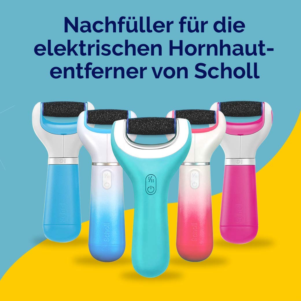 Scholl Expertcare Replacement Rollers for The Heel, Refill Pack for scholl Electric Callus Remover, with Diamond Particles, 2 Rollers.