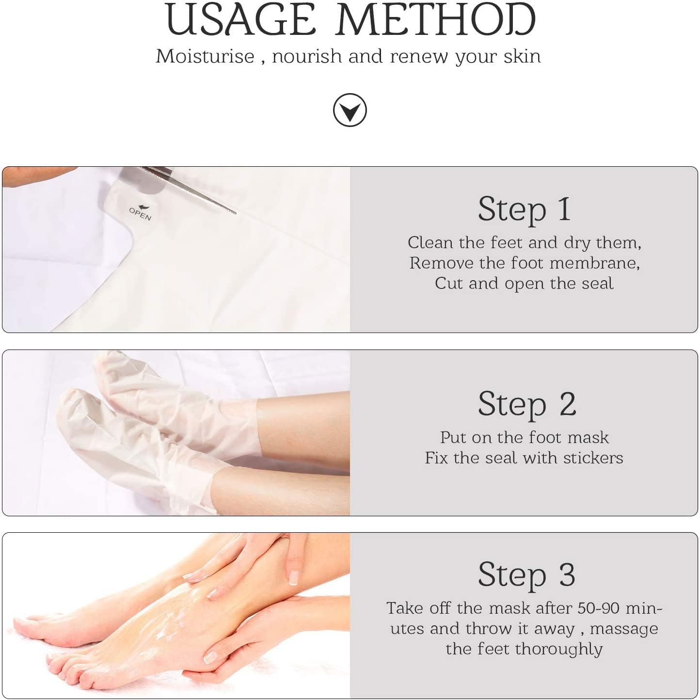 3 Pack Foot Peel Mask,Exfoliating Foot Socks Calluses Remover Dead Skin, Aloe Moisturizing Feet Peeling Mask for Dry Skin,Cracked Heels,Foot SPA Socks for Women and Men (Rose)