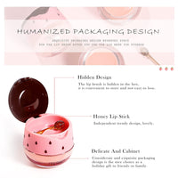 KYDA Honey+Strawberry Bee Balm Lip Mask Set, Propolis Moisturizing Lip Mask for Day&Night Lip Care, Lighten Dark Lip Color Reduce Lip Lines&Wrinkle, Lip Repair Mask Lip Exfoliator Lip Moisturizer, 2
