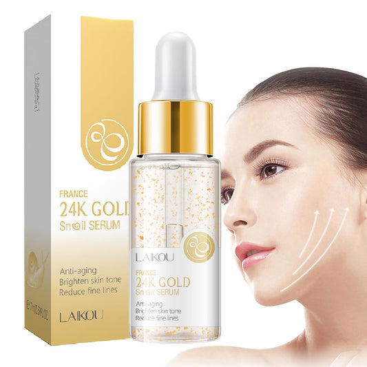 24K Mucin Snail Essence, Snail Mucin Serum Face Moisturiser with Hyaluronic Acid Serum, Niacinamide Serum, Ginseng Extract, Skincare for Hydrating, Anti-Wrinkle, Even Skin Tone