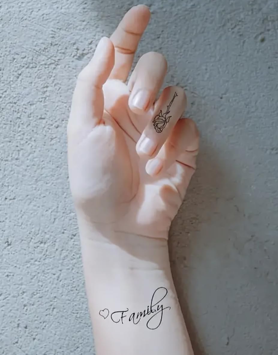 Generic 30 Sheets Of Fine Line Temporary Tattoos, Realistic Removable Body Art, Words, Patterns, Flowers, Botanical Leaves. 100s of Tattoos, Festival Tattoos