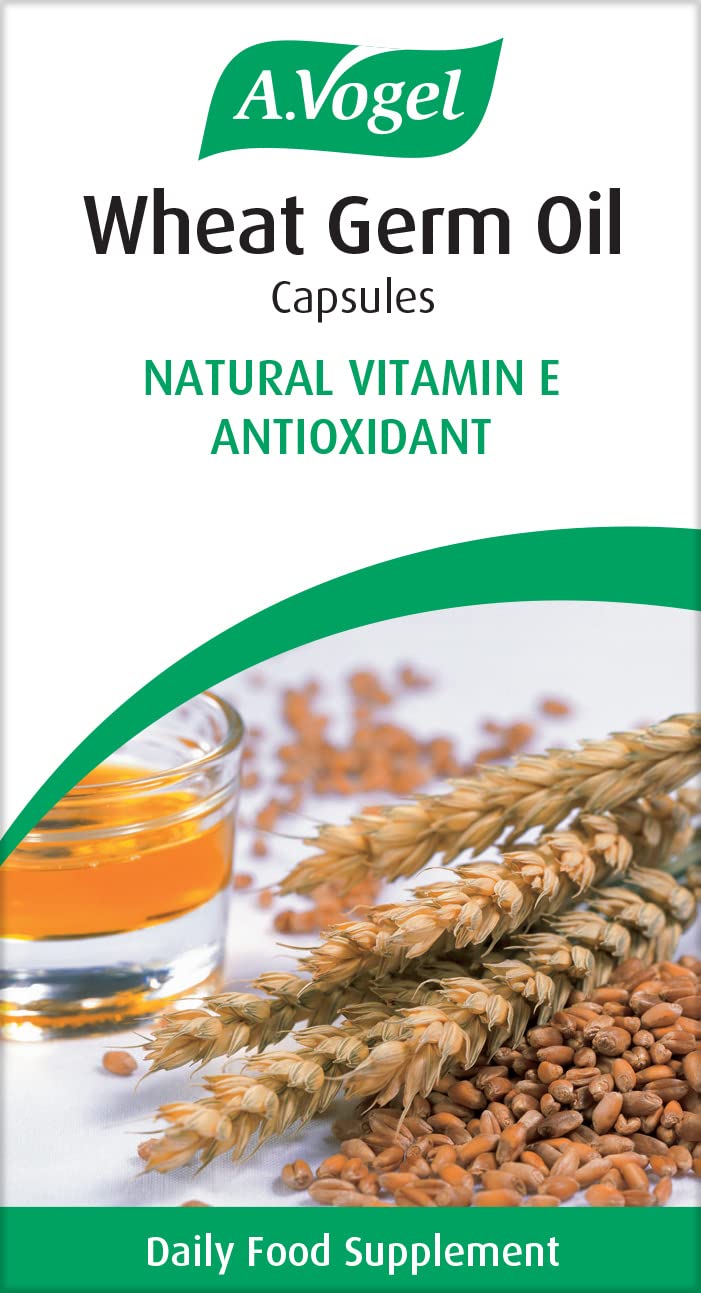 A.Vogel Wheat Germ Oil Capsules is a cold pressed oil rich in vitamin E, an antioxidant, in capsule form for convenience, 120 capsules