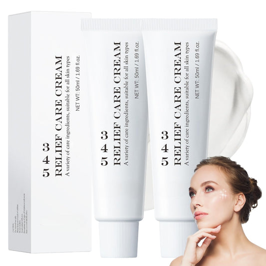 345 Barrier Repair Face Cream - 345 Relief Cream - Face Moisturizer for Soothing - Releif Moisturiser for Acne & Repair Damage Skin - Face Cream for Dry Skin ( 2pcs)