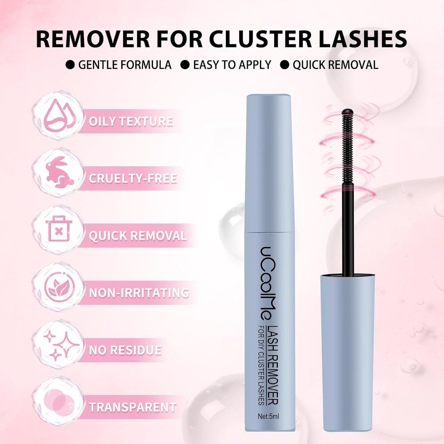 UCOOLME uCoolMe Fairy Lash Clusters Kit 8-18mm Manga Eyelash Clusters C Curl - WideSpan Wet-Look Spiky Anime Lashes Ultra-Thin Invisible Lash Band