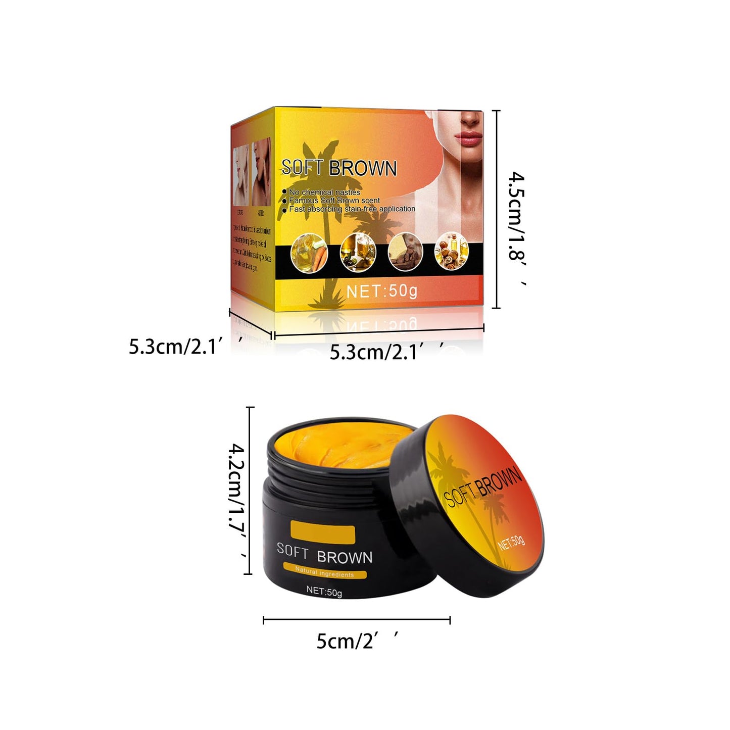 Cynamus Moisturising Tanning Accelerator Cream, 50 g Tanning Cream Sun Cream Tanning Cream Effective in Solarium and Outdoors, Achieve a Natural Tan with Natural Ingredients